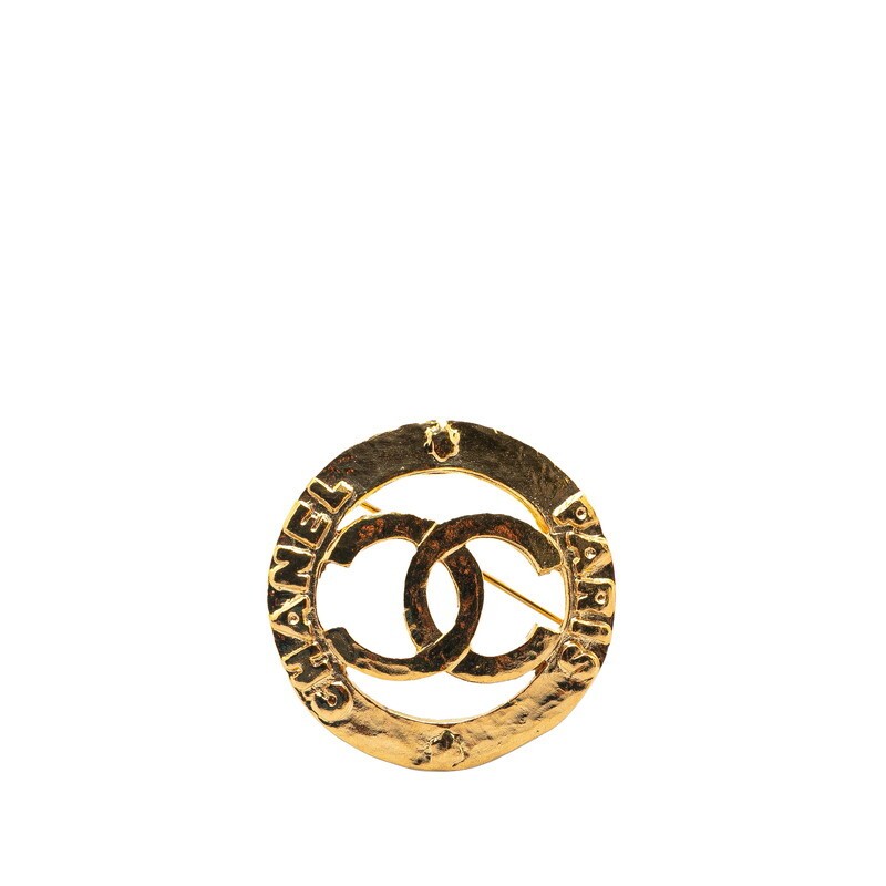Chanel Vintage Coco Mark Brooch Gold Plated 736630