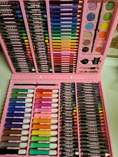 Malkoffer 168-tlg Kinder Malset Zeichenset Koffer Buntstifte Farben