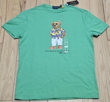 NWT Polo Ralph Lauren Men's Mint Green Classic Fit Polo Bear Graphic T-shirt