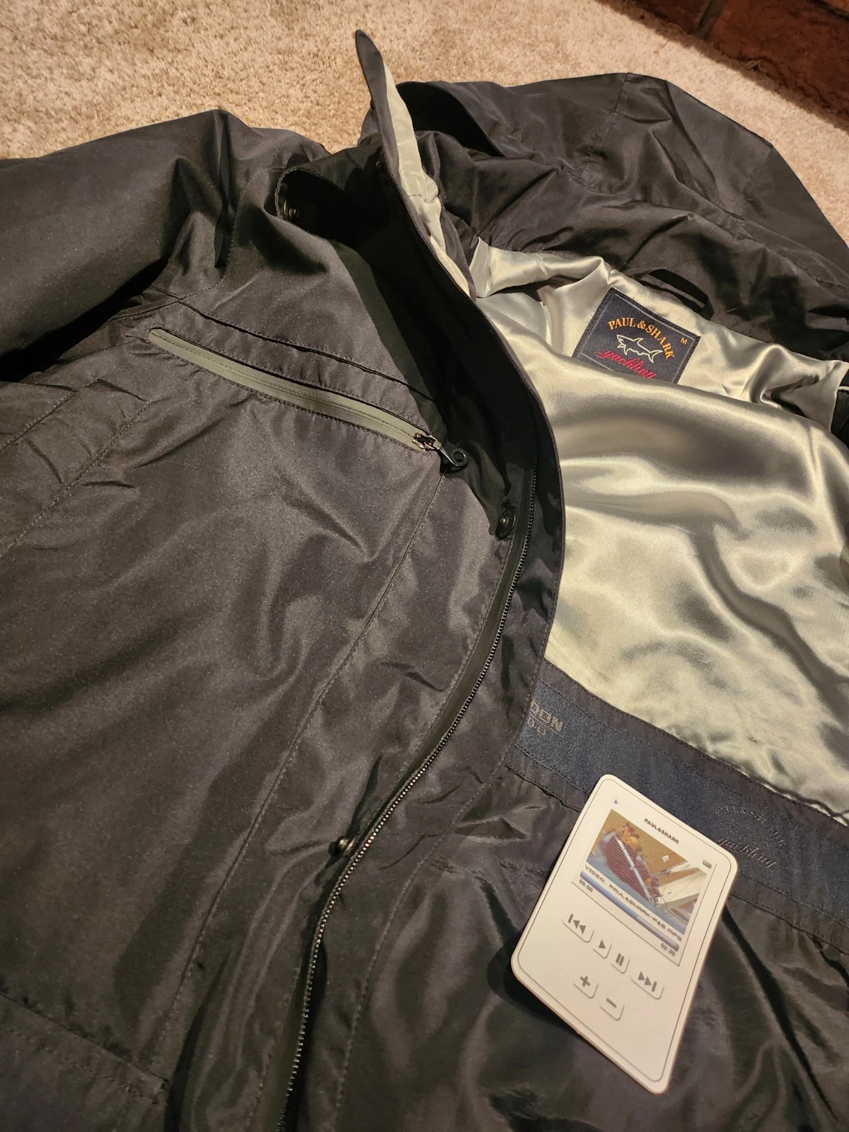 Mens Paul & Shark TYPHOON 20000 Black Jacket M Medium Thermometer image 5