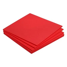 Pack of 6 EVA Foam Sheets Red 9.8 Inch x 9.8 Inch 5mm Thick Crafts Foam Sheets