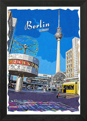 Berlin Framed Wall Art Poster Canvas Print Picture