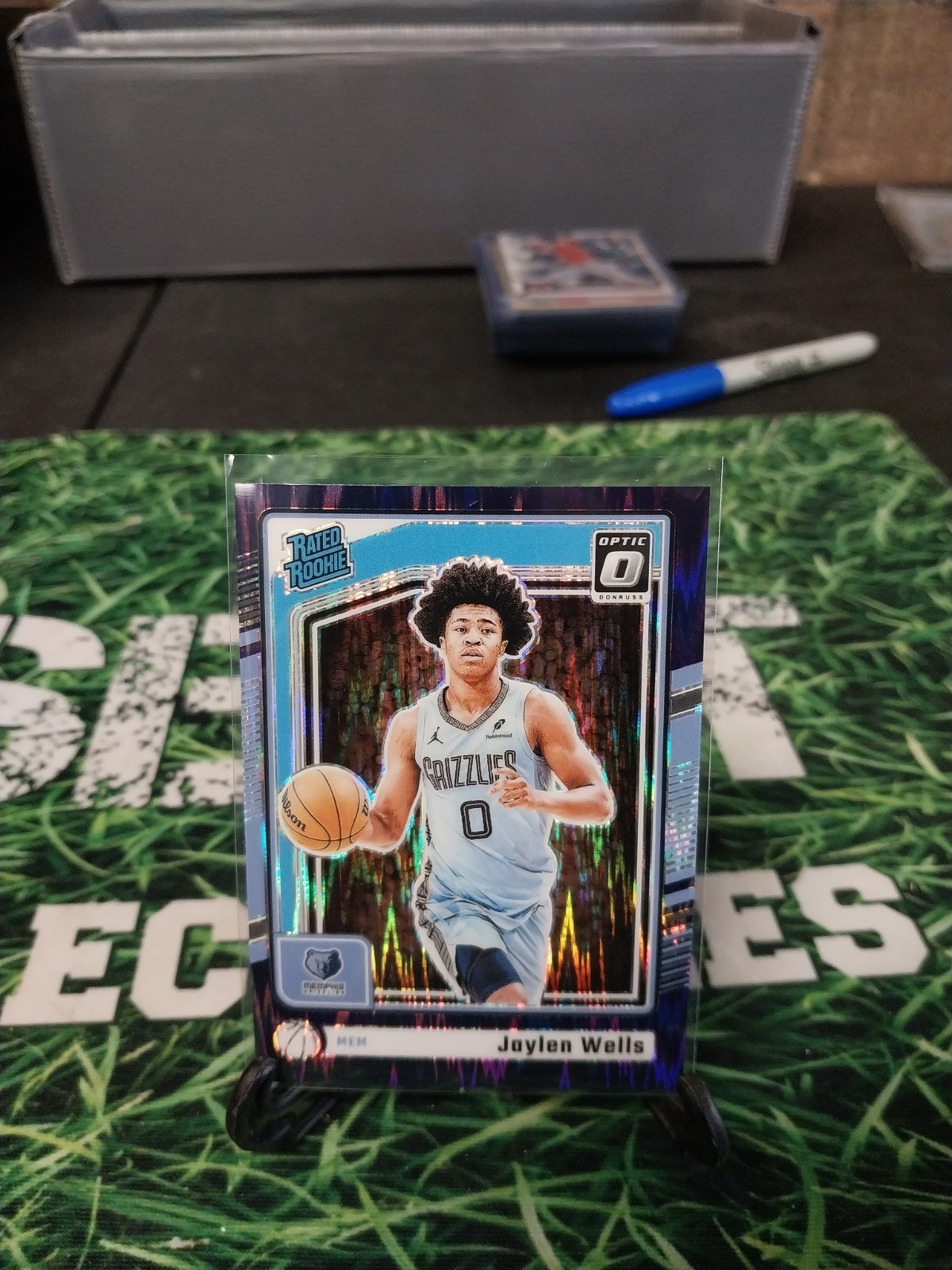 2024-25 Panini Donruss Optic Jaylen Wells Rated Rookie Purple Shock #252