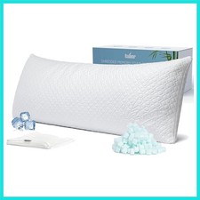 Shredded Memory Foam Full Body Pillow   Side Sleeper   Huggable Long Pillow f...