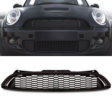 1PC Gl&auml;nzend Schwarzer Frontgrill Passend f&uuml;r Mini R55 R56 R57 R58 R59 2007-2015