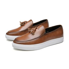 Men Shoes Lazy Casual Shoes Europe Style Slip on Flat Leather Comfort Shoes