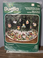 Bucilla  Merry Christmas  Jeweled Felt Tree Skirt Kit with Set of 8 Ornaments