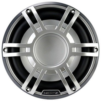 Hertz HMS 10 S4-LD-G.1 10'' 4-Ohm Marine Audio Subwoofer - Grey w/ RGB LED