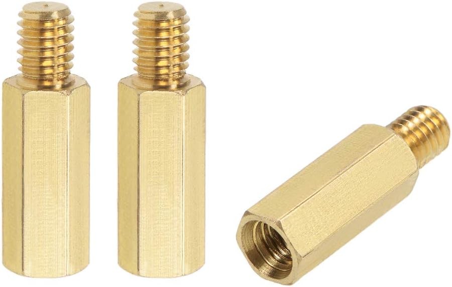 sourcing map M6x20mm+8mm Male-Female Brass Hex PCB Motherboard Spacer Standoff