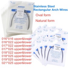 Dental Orthodontic Arch Wire Stainless Steel Rectangular Ovoid/Natural Form