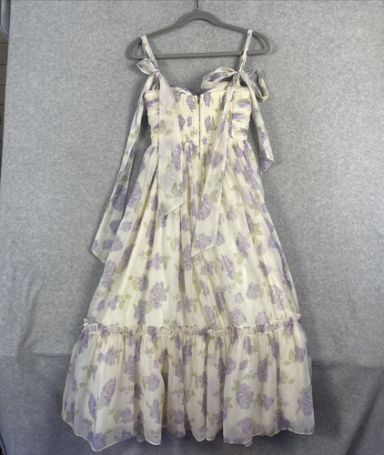 Mable Womens Milkmaid Ruched Midi Dress Size S Cottagecore Garden Party Boho - Picture 10 of 12