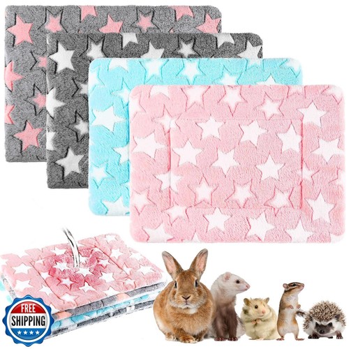 Haull 4 Pcs Waterproof Guinea Pig Bedding Winter Guinea Pig Plush Cage Liners