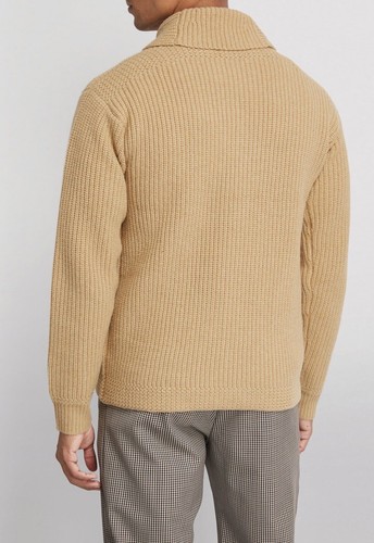 Polo Ralph Lauren Men’s Camel Button Up Cotton Shawl Neck Cardigan Last L Size - 第 8/21 張圖片