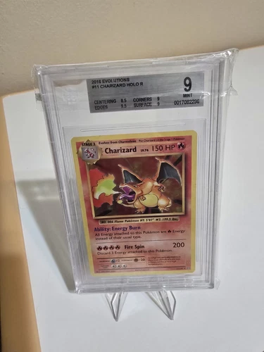 Pokemon - 2016 Evolutions Charizard Beckett 9 Mint #11 Holo Rare with Subgrades!