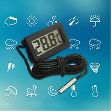 Thermometer Mini Digital Display Tester LCD Temperatur Wei&szlig; Schwarz ph