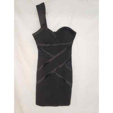 Size Medium black cotton/spandex body hugging dress. 