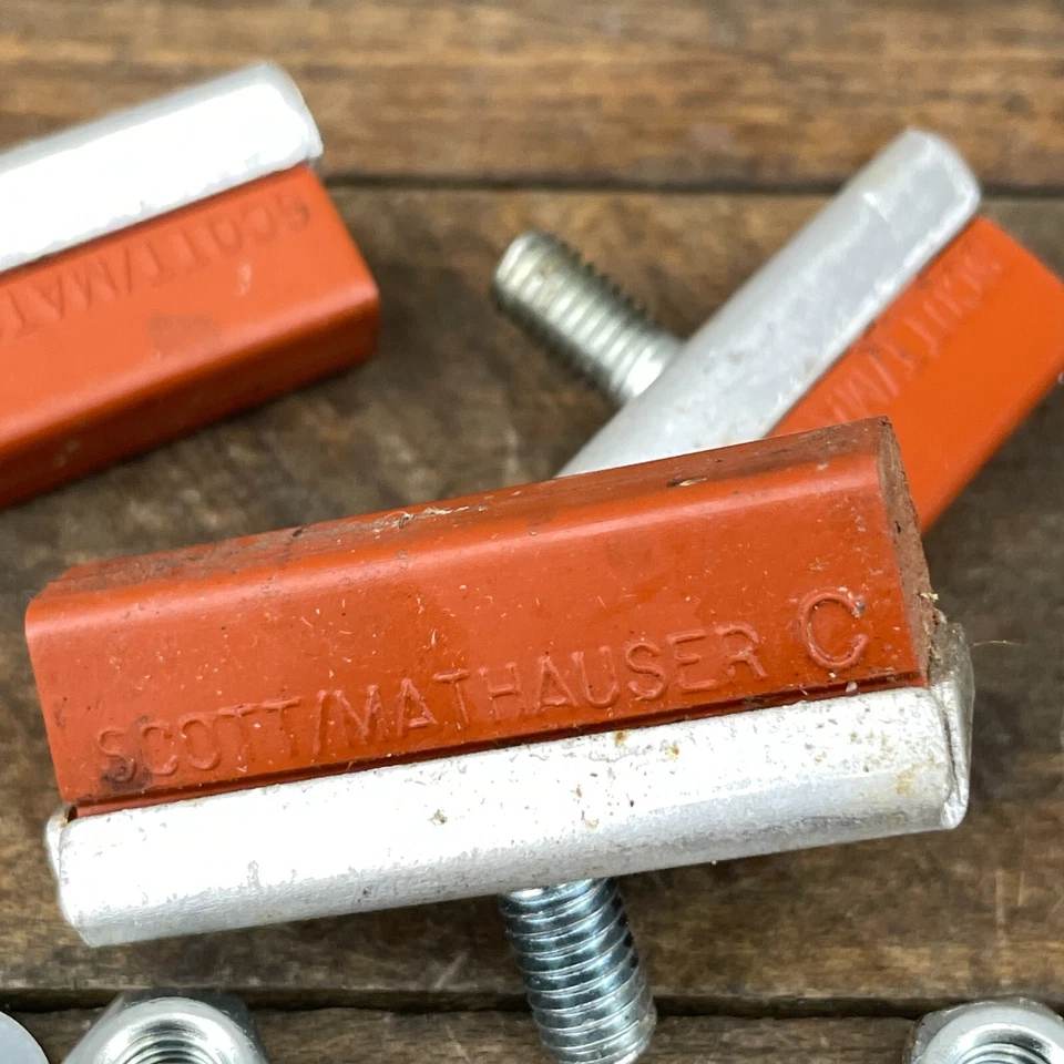 Pastillas de freno Scott Mathauser C de colección NOS zapatos Old School BMX carretera salmón 4 Foto 2 de 4