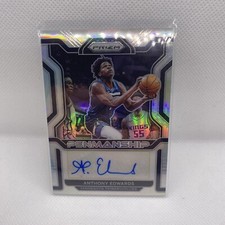 2021 Prizm Anthony Edwards Penmanship Auto Silver #PMAEW *LOW POP* Wolves 🔥🔥🔥