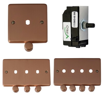 G&H Contour Rosegold Dimmerplatten & Module LED Halogen Vpro Vcom Vdim