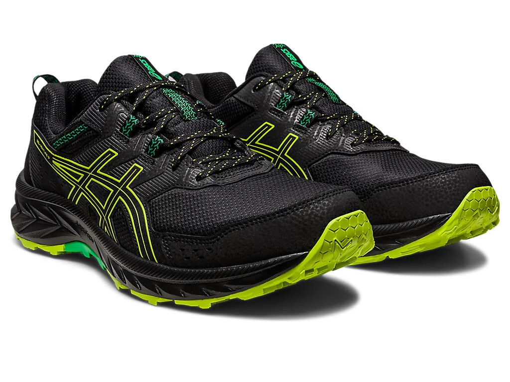 ASICS GelVenture 9 Black Mens Trail Running Trainers Shoes UK 9_10_10