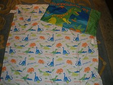 Toddler flat sheet  pillowcase DINOSAURS NSU8 