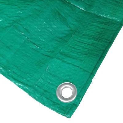 Green Tarpaulin 12' x 10' Water Resistant Groundsheet Garden Cover 4.8m x 3m