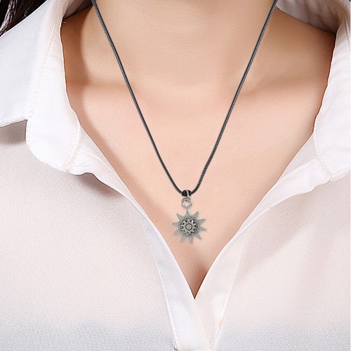 Chain Necklace Elegant Necklace Dangle Necklace Carved Chunky Pendant - Picture 6 of 12