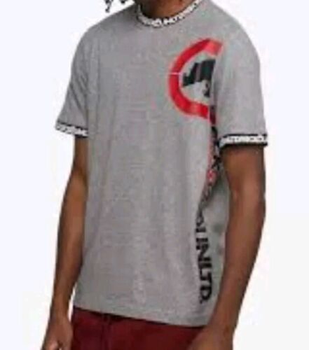 Ecko Unltd. T-Shirt Size 3X Grey Marled Mens Logo Graphic Crew Neck New