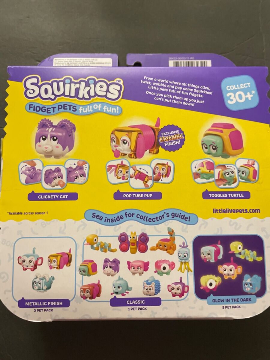 Little Live Pets SQUIRKIES Figit Pets Pop Tune Pup Clickety Little Live Pets SQUIRKIES Figit Pets Pop Tune Pup Clickety