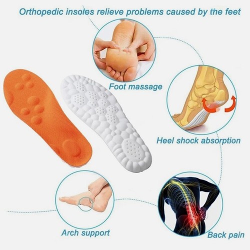 Acupoint Massage 4D Soft Insoles Cloud Technology Insole Plantar Fasciitis - Picture 3 of 17