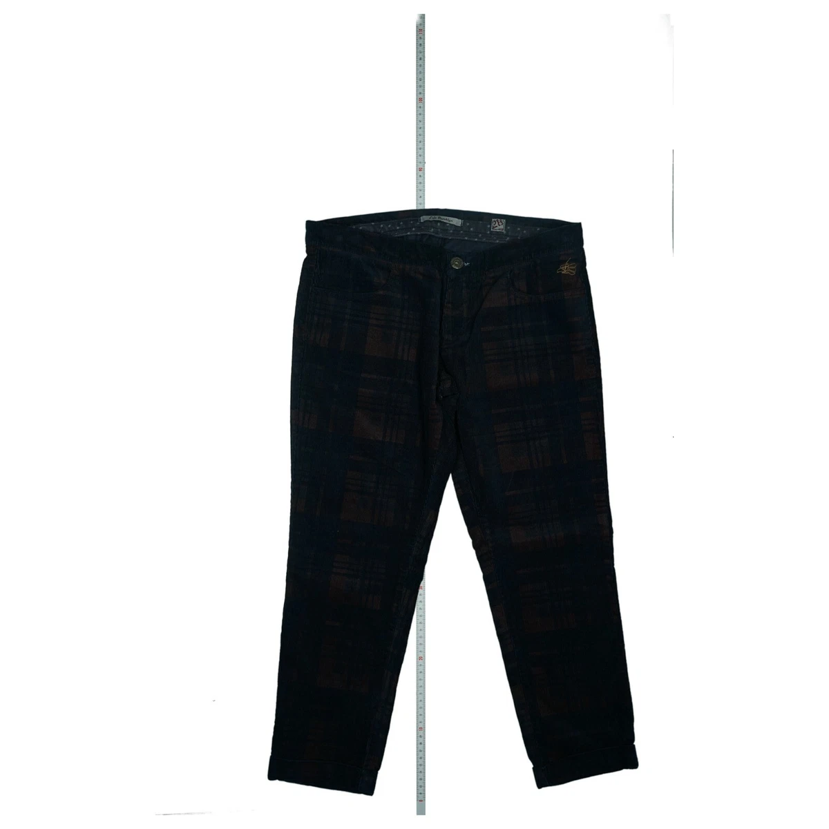 Exit Brooklyn Boyfriend Jeans Cord 3/4 Hose Karo Capri Short Bermuda W28 Navy