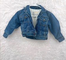 London Fog Vintage 90s Denim Jacket Toddler Size L Lined 100 Cotton