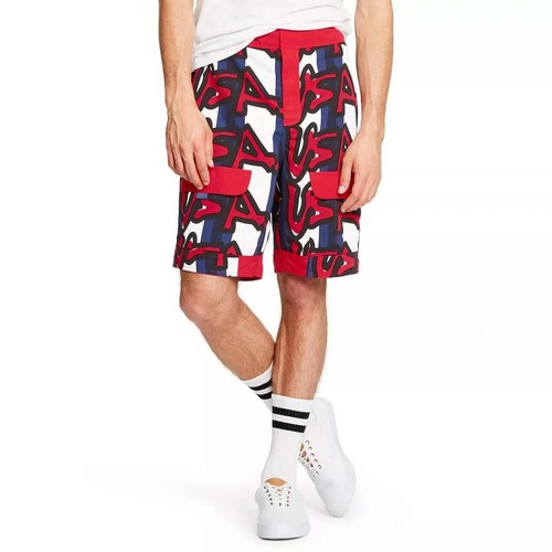 STEPHEN SPROUSE x Target 'USA Graffiti Print' Men's Swim / Board Shorts 30" NWT! - Picture 7 of 23