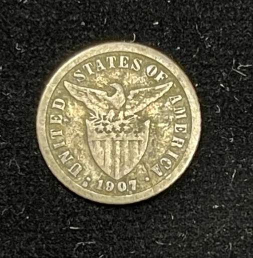 Circulated Silver 1907 Year U.S. Philippine Coins (1898-1946) for