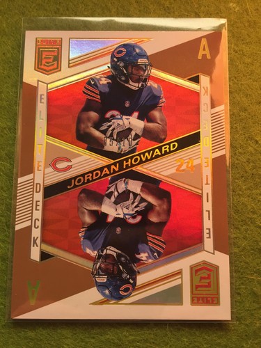 JORDAN HOWARD Gold PRIZM 2018 GOLD REFRACTOR SSP Elite Deck #8 Bears #/10 SP - Picture 4 of 12