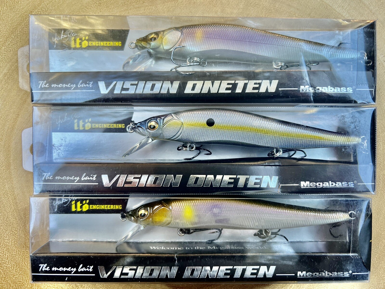 Megabass (Lot Of 3) Ito Vision OneTen Suspending Jerkbaits, Free Shipping! NWT! - Image 4