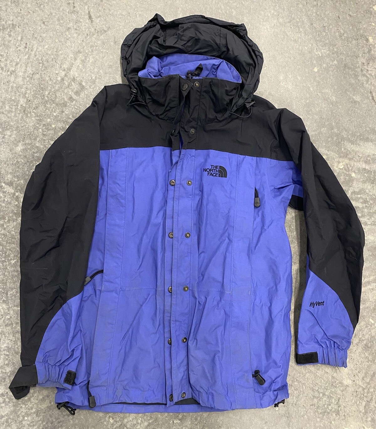 Vintage The North Face Women's Hyvent Jacket Blue Sz Small Removable Liner Full Zip