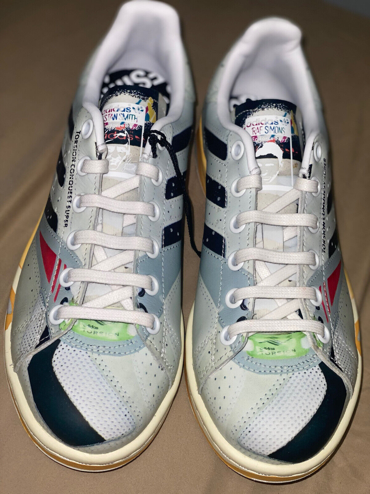 Vil have Som svar på Aftale Size 4.5 - adidas Stan Smith Torsion x Raf Simons Trompe L&#039;oeil 2019 |  eBay