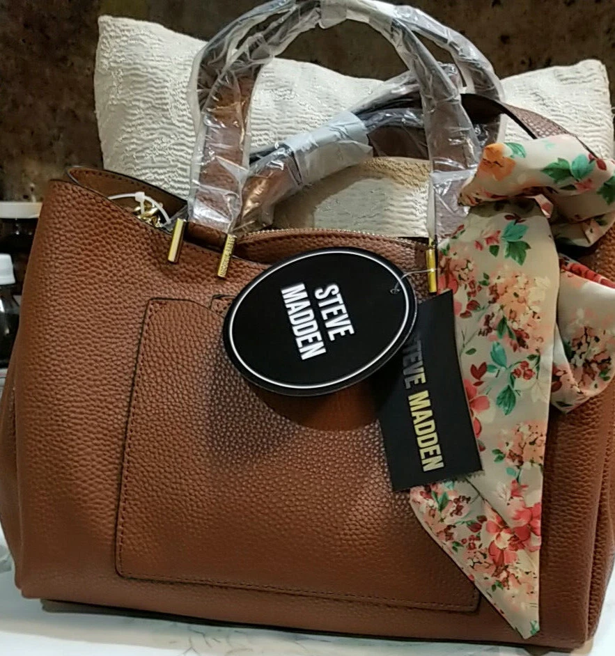 Steve Madden purse, brown with scarf