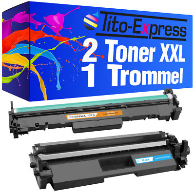 1 Trommel & 2 Toner XXL PlatinumSerie für HP LaserJet Pro M 203 MFP M 227 FDN 30