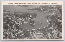 Airplane View of Bayous and Tarpon Springs FL Florida Venice of South Postcard