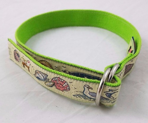 The Belted Cow D-Ring Ribbon Web Belt Green Beach Scene Kids Youth Boys Girls - Picture 9 of 13