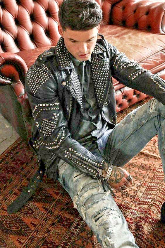 Punk Rock Jacket Spikes Men Jacket Mens Brando Studded Spikes Punk