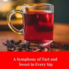 50 Hibiscus Tea Bags, Pure Dried Hibiscus Tea For High Blood Pressure Herbal Tea