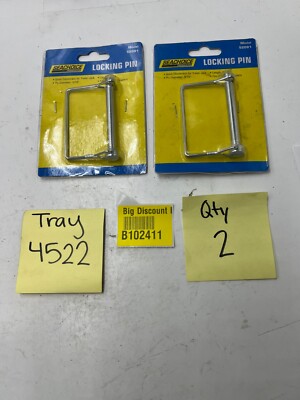 QTY 2) Genuine Seachoice 52081 Steel Zinc-plated Lock Pin 5/16 In