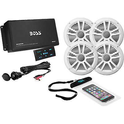 Boss Audio ASK904B.64 4-Channel Bluetooth Amplifier With 4 Speakers