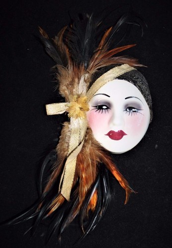 unique creations small art deco lady face mask wall vintage