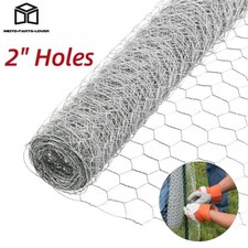 2" Holes 50/150Feet Galvanized Poultry Net - Metal Fencing / Chicken Wire