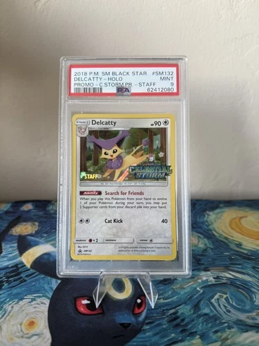 2018 POKEMON SM BLACK STAR PROMO #SM132 DELCATTY-HOLO PSA 8