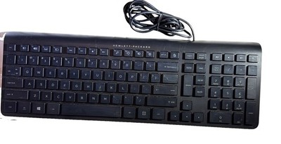HP KU-1228 Wired USB Keyboard Full Size Numeric Keypad Black Tested & Working